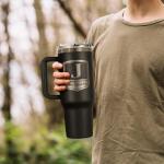 Personalized 40oz Tumbler for Men with Straw