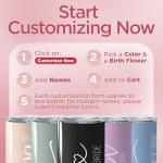Personalized Black 20 oz Tumbler with Straw