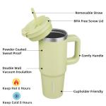 30oz Insulated Tumbler Cup with Handle and Straw
