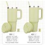 30oz Insulated Tumbler Cup with Handle and Straw