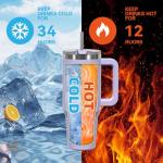 40 oz Insulated Tumbler with Handle and Straw