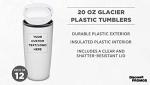 Personalized 20 oz Plastic Tumblers Set of 12