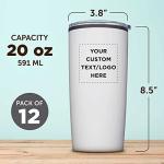 Personalized 20 oz Plastic Tumblers Set of 12
