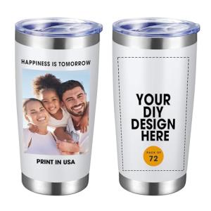 Personalized 20oz Stainless Steel Tumbler with Straw