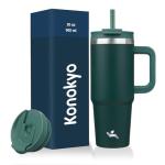 30 oz Insulated Tumbler with Handle and Straws