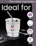 Personalized Alphabet Glass Tumbler with Straw