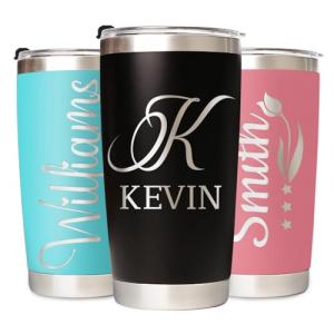 Custom Engraved Tumbler - 20 Oz Coffee Cup