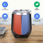 Personalized Black Stainless Steel Wine Tumblers Set