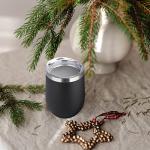 Personalized Black Stainless Steel Wine Tumblers Set
