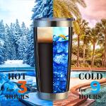 20oz Stainless Steel Insulated Travel Tumblers, 8 Pack