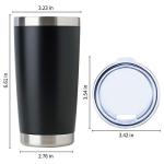 20oz Stainless Steel Insulated Travel Tumblers, 8 Pack