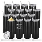 16 Pack Insulated 20oz Stainless Steel Tumblers