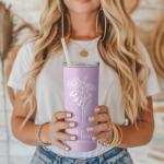 Custom Birth Flower Tumbler Set of 3