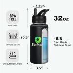 Custom 32oz Stainless Steel Water Bottles - 10 Pack
