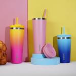 22oz Insulated Stainless Steel Tumbler with Straw
