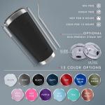 Personalized Burgundy Tumbler - 20 Oz Engraved Gift