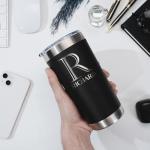 Personalized Burgundy Tumbler - 20 Oz Engraved Gift