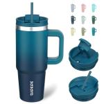30oz Insulated Tumbler with Handle and Straw