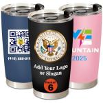Personalized 20oz Tumbler Set with Lids and Straws