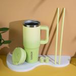 30oz Insulated Tumbler with Handle and Straw