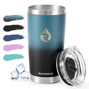 RAYMYLO 20 oz Insulated Coffee Tumbler with Stickers