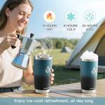 RAYMYLO 20 oz Insulated Coffee Tumbler with Stickers