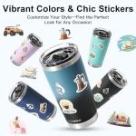RAYMYLO 20 oz Insulated Coffee Tumbler with Stickers