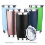 20oz Insulated Black Travel Coffee Tumbler