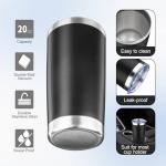 20oz Insulated Black Travel Coffee Tumbler