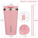Light Pink 18oz Insulated Stainless Steel Tumbler
