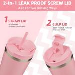 Light Pink 18oz Insulated Stainless Steel Tumbler