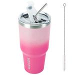 30 oz Cherry Blossom Tumbler with Lid & Straw