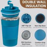 4 Pack Insulated Travel Coffee Tumblers 17oz