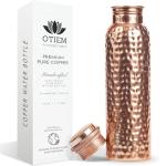 Otiem Hammered Copper Water Bottle, 34 Oz