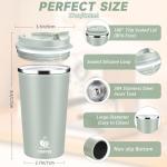 Insulated Travel Coffee Tumbler - 17oz Agave Green