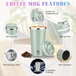 17oz Insulated Travel Coffee Mug with Flip Lid