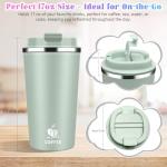 17oz Insulated Travel Coffee Mug with Flip Lid