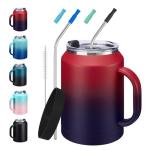 VICKNIY 50oz Stainless Steel Tumbler with Straw
