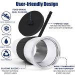 2 Pack 24oz Reusable Boba Tea Tumblers