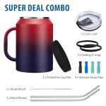 VICKNIY 50oz Stainless Steel Tumbler with Straw