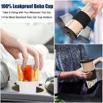 2 Pack 24oz Reusable Boba Tea Tumblers