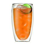 Bodum 15oz Clear Double Wall Glass Tumblers - 2 Pack