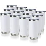 20oz Double Wall Insulated Stainless Steel Tumblers - 12 Pack