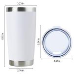 20oz Double Wall Insulated Stainless Steel Tumblers - 12 Pack