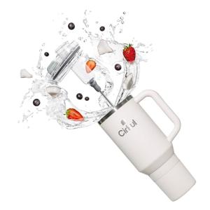 Cirkul 40oz Pearl Stainless Steel Tumbler with Handle