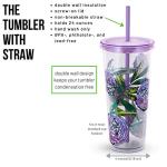 Vera Bradley 24oz Insulated Travel Tumbler - Lavender Meadow