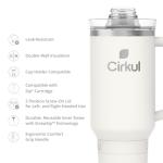 Cirkul 40oz Pearl Stainless Steel Tumbler with Handle