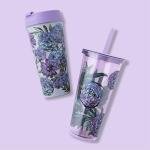 Vera Bradley 24oz Insulated Travel Tumbler - Lavender Meadow