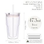 2 Pack Double Wall Insulated Glass Tumblers