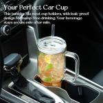 28oz Double Wall Glass Tumblers with Straws